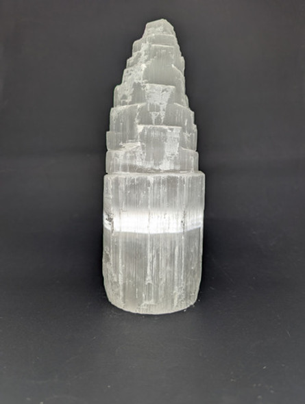 Torre Grossa Pedra Selenita Bruta 25cm Limpeza Energética 1