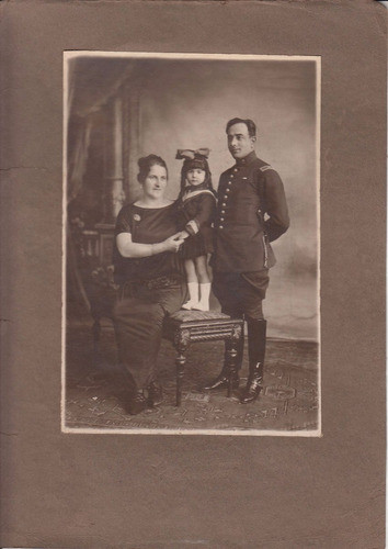 Uruguay Militaria Antigua Fotografia Social Uniformado Raro 0