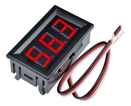 Medidor De Voltaje Digital Tres Cables Dc 0 A 30v Rojo 0