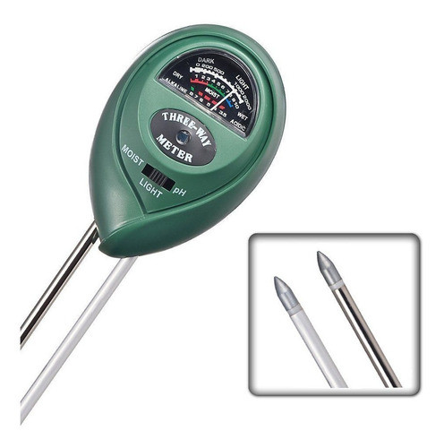 Medidor De Suelo Ph Humedad Luz 3 En 1 No Usa Baterias Hob 1