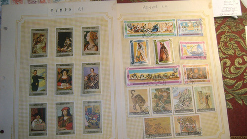 40 Estampillas De Yemen  Año 1968 Pinturas   Lote Xiv-203 0