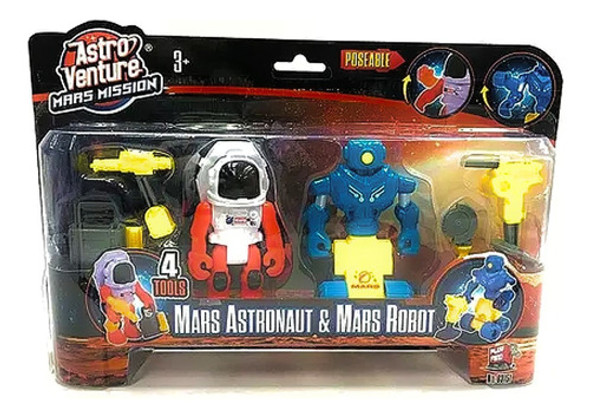 Astro Venture Set Figuras Astronauta Y Robot Misión Espacial 1