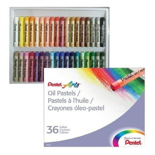 Giz Pastel Oleoso Pentel 36 Cores Pentel Arts 1