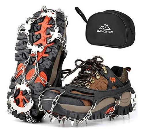 Crampones De Traccion Con Clavos Para Zapatos De Nieve - L 0