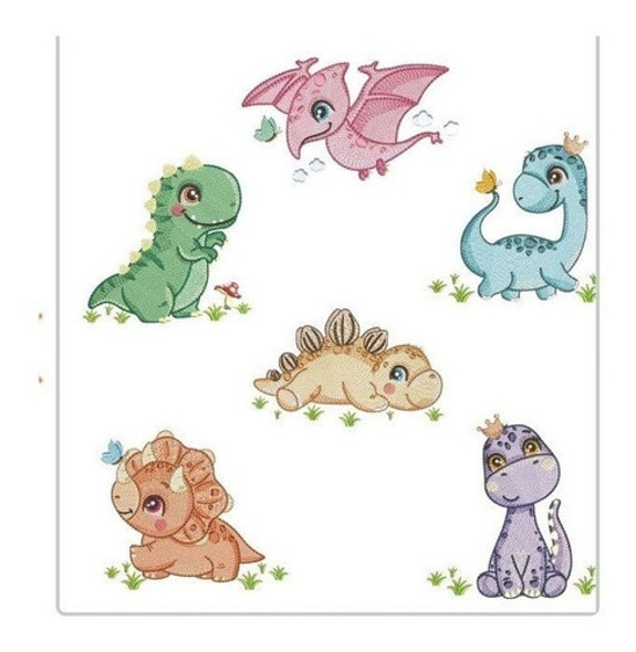 Diseño Matrices Para Maquinas Bordadoras Dinos Bebes 13x18cm 0