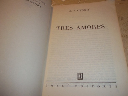 Tres Amores - A. J. Cronin 1