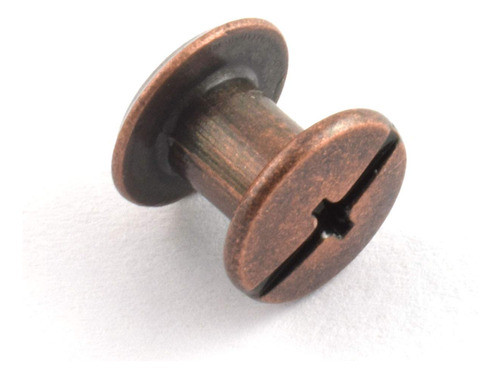 Remache Tornillo Plano Separacion 6mm 120u Red Bronze Slott 0