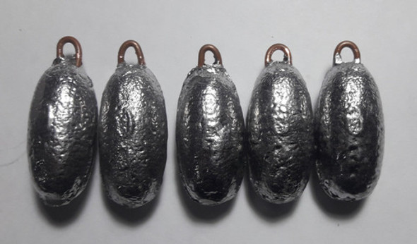 Plomadas De Pesca Tipo Aeituna 60 Grs. X 5 Unidades 0