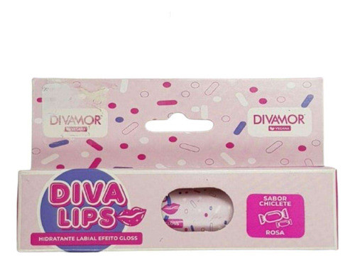 Divalips Hidratante Labial Efeito Gloss Chiclete Rosa 0