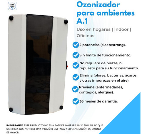 Ozonizador Esterilizador Oz3 Tech (a1) Anti Virus Bacterias 1