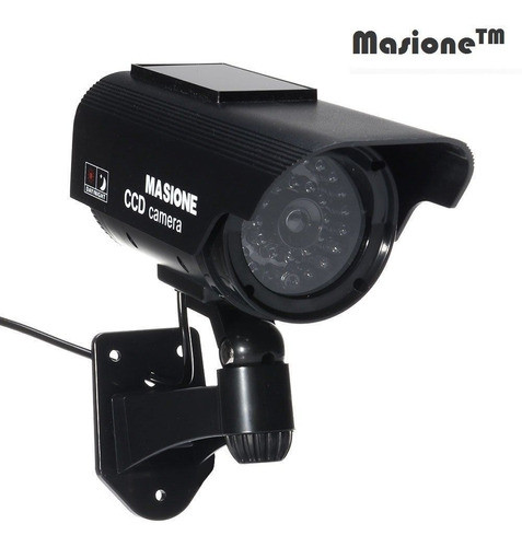 Falso Que Destella Led Luz Solar Powered Cámara De Seguridad 0