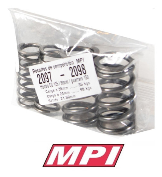 Resortes De Válvula Mpi Honda Storm Cg 125cc 2097 2098 1