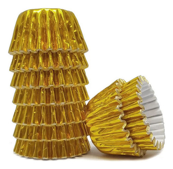 Forminhas N5 Doces Brigadeiro Dourada (100 Unidades) 0