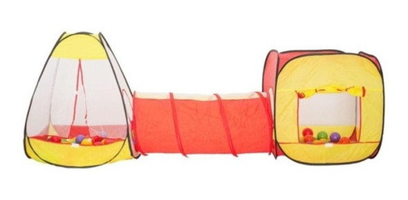 Casita Pelotero Pop-up Con Tunel Modelo Cebra ELG Fd277037 0