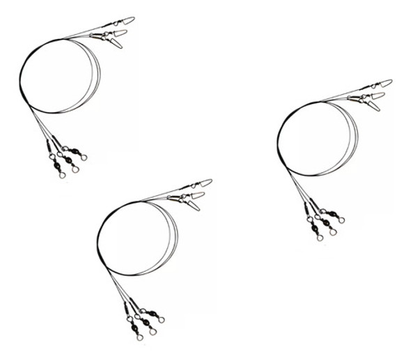 Kit Pesca Río Plomadas Pasante Y Chicotes Pesca Variada 1