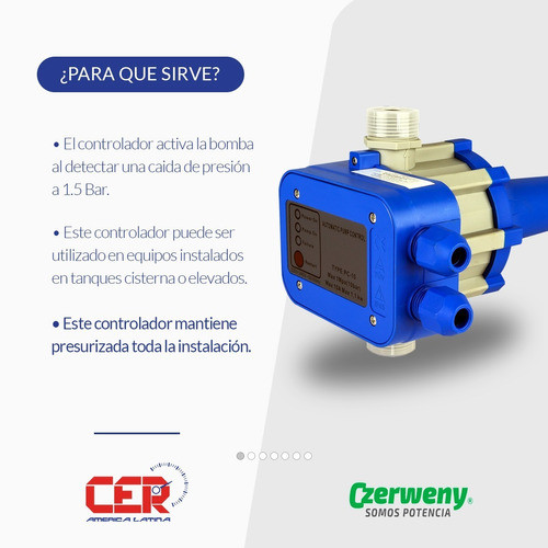 Control Automatico Bombas De Agua Czerweny Presostato Pc 10 1