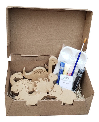Set Animales Dinosaurios En Madera Más Set Para Pintar 0