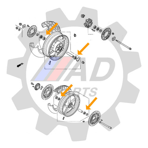 Rolamentos Rodas Dafra Kansas 150 1