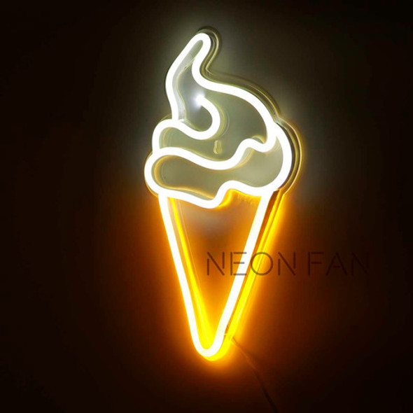 Cartel Cono Helado Neon Led Acrilico Transparente 0 Cartel Cono Helado Neon Led Acrilico Transparente 0