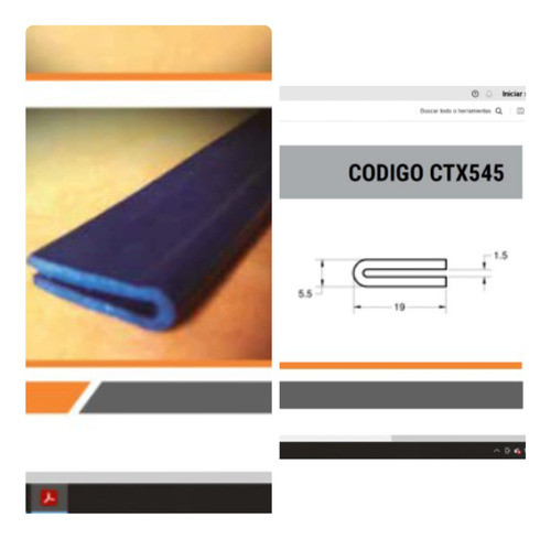 Burlete U Goma Cod. 5906 X Metro Personalizado 1