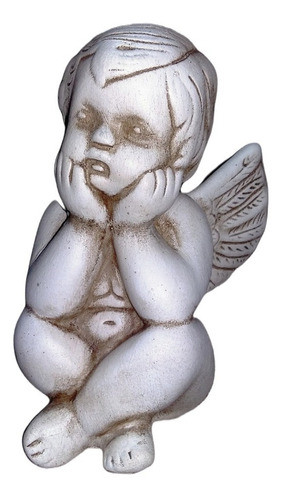 Ángel Pensando Cerámica  (14 Cm De Alto) 0