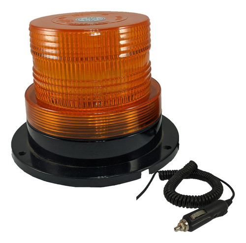 Baliza Led Flash Redonda Emergencia Ambar C/ Iman 12-24v 0