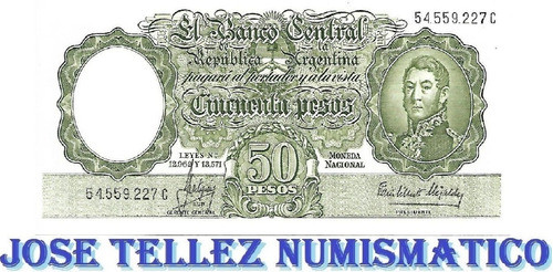 Bottero 2016 $ 50 Moneda Nacional Serie C Unc Palermo 0