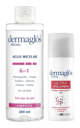 Kit Dermaglos Facial Rutina De Día Ultra Volumen 0