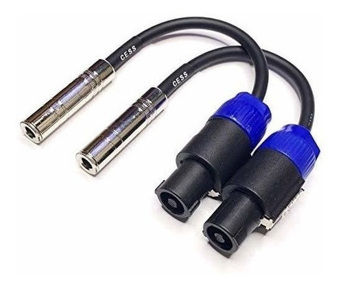 Cess-025 Cables De Altavoz Hembra De 1/4 Ts A Speakon - Adap 1