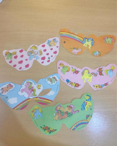 Lote De 5 Antifaces Cotillon Mi Pequeño Pony Años 80 Hasbro 0