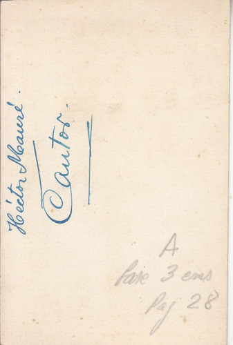 Tarjeta Tango Cantante Y Compositor Hector Maure Vintage 1