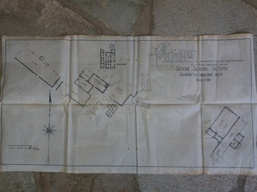 Plano Saladero La Caballada Salto 1939 Por Servian Gran Form 0