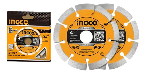 Set X4 Discos Segmentados 4 1/2 Super Select Ingco - Ynter 0