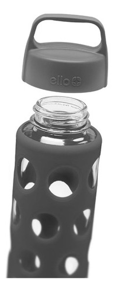 Ello Pure Botella Agua Vidrio Tapa 20 Oz Fizz Gris 1 Ello Pure Botella Agua Vidrio Tapa 20 Oz Fizz Gris 1