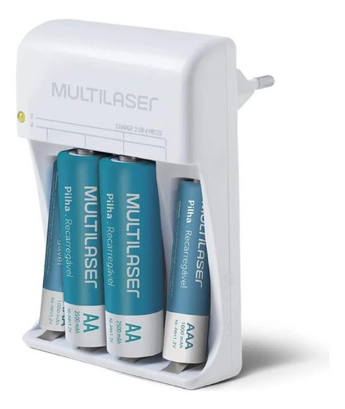 Kit Carregador De Pilhas Multi + 6 Pilhas Aa E 6 Pilhas Aaa 1