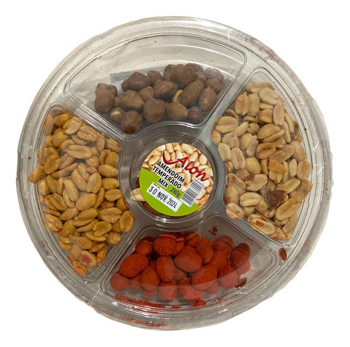 Mix Amendoim Petiscos Temperado Bandeja 280g 5 Sabores 0