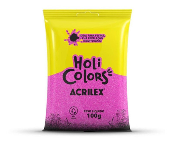Artigo Para Festa Holi Colors 100g Rosa Cx.c/10 0