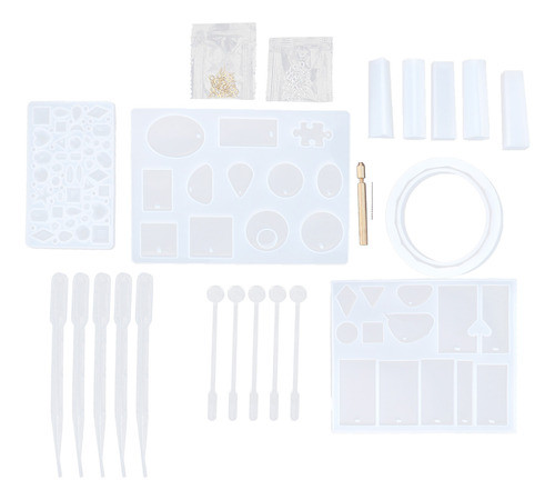 Kit De Resina Para Iniciantes, 68 Unidades De Moldes De Sili 0