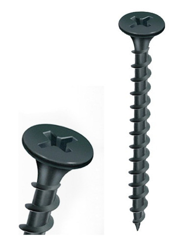 Tornillo Punta Aguja 6 X 1 5/8 Negro Para Madera 1000u. 0