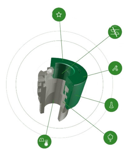 Buje 50x32 Reduccion Termofusion Verde Agua Tubofusion 1