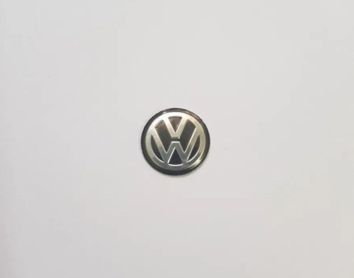 Emblema Logo Chave Canivete Vw Preto Alumínio Alto Relevo 0