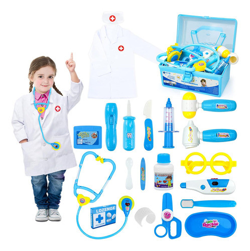 Juego De Médico Para Niños De 3- Con Estetoscopio Y Tr 0