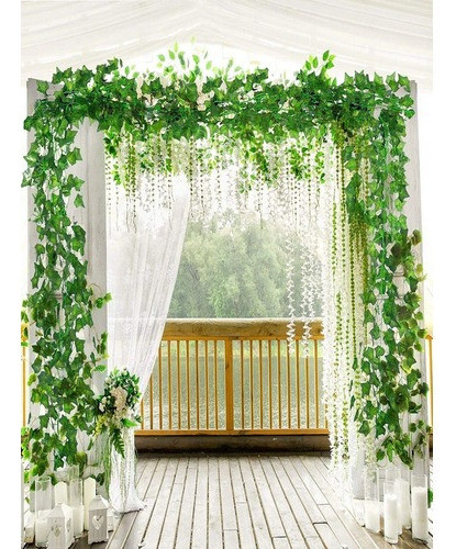 Kit 36 Heras Artificiais 76 Metros Decoração Muro Verde Casa 1