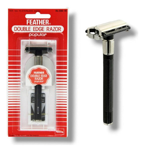 Afeitadora Feather Double Edge Razor+3cajas Treetsharp Filos 1
