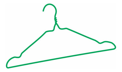 Perchas De Alambre Forradas Económicas X450 - Color Verde 0
