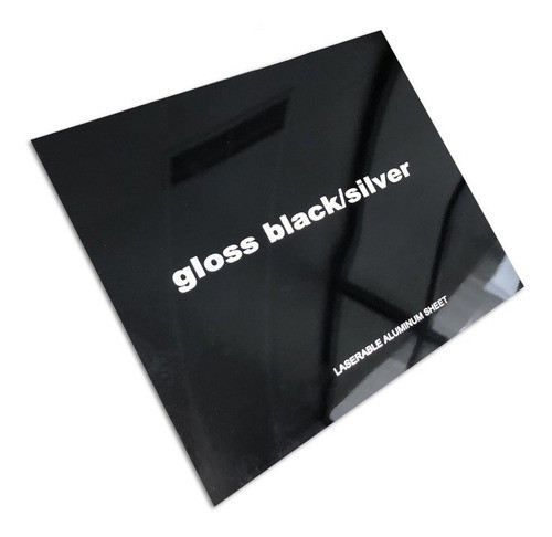Aluminio Bicapa Laserables 0,45mm X4 Unidades Negro / Plata 0