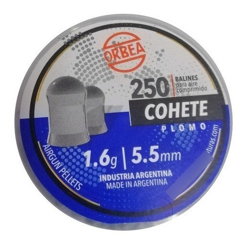 Chumbos Orbea Plomo 5,5mm Cohete 250 Unidades Bentancor 0