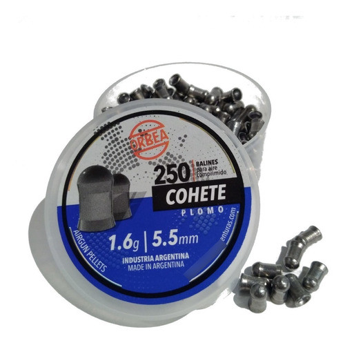 Chumbos Orbea Plomo 5,5mm Cohete 250 Unidades Bentancor 1