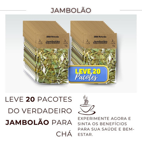Leve 20 Chá Jambolão Erva Seca Proprio Para Cha 1