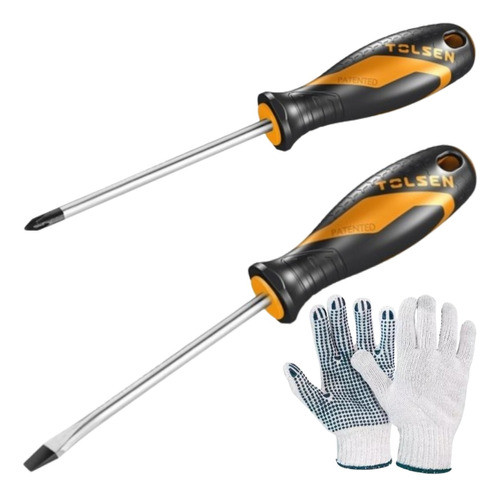 Set Destornilladores Tolsen 100mm Punta Magnetica 2 Piezas 0